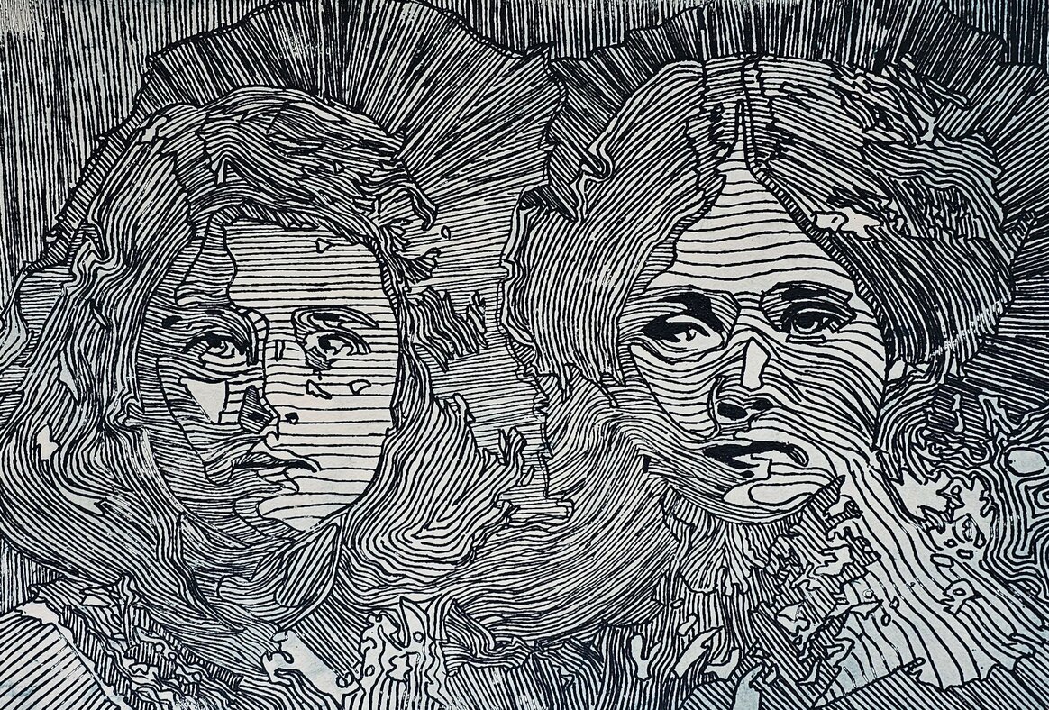 Ensayo V, Grabado en aluminio, aguafuerte